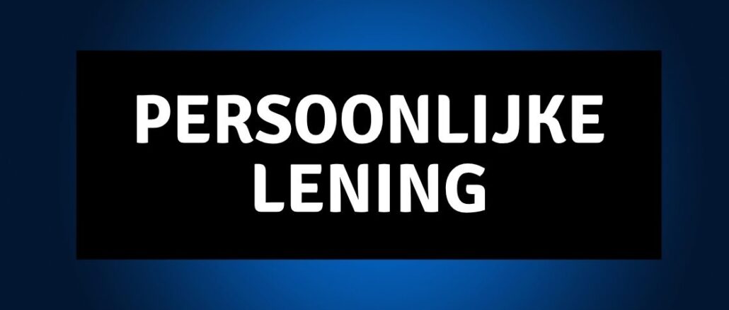 persoonlijke lening